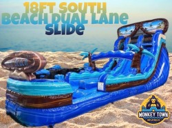 18ft South Beach Dual Lane Water Slide