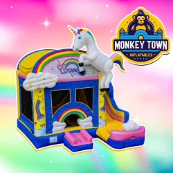 2 in 1 Unicorn Bounce House W/Slide