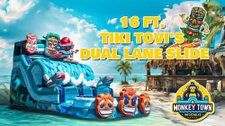 16 ft Tiki Tovi Dual Lane Waterslide