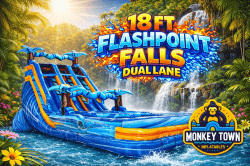 18 ft Flash Point Falls dual lane waterslide