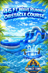 46ft  𝑾𝒂𝒗𝒆𝑹𝒖𝒏𝒏𝒆𝒓 Obstacle Course Wet/Dry
